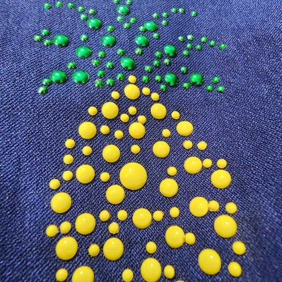 Jason Maxwell studded pineapple print skirt with shorts skort woman's size Large - Picture 4 of 8